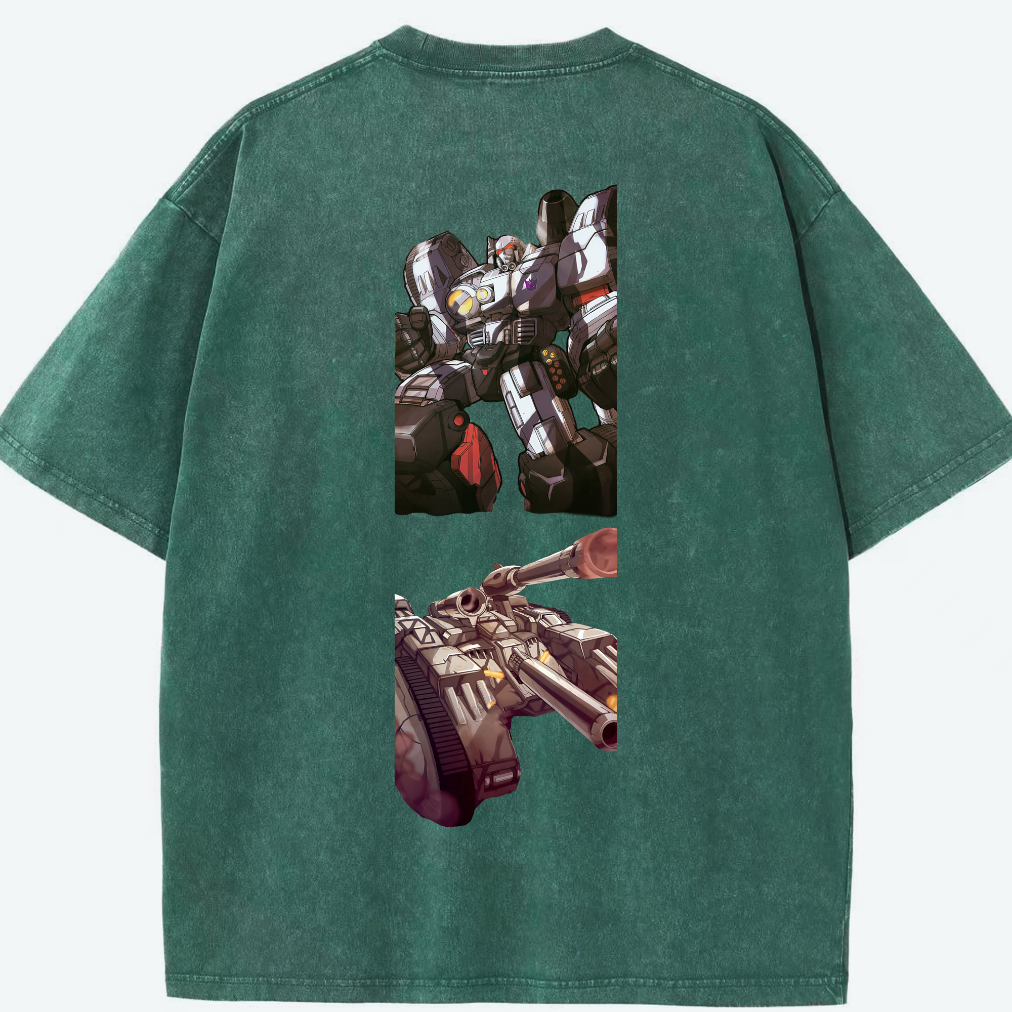（画像用） Transformers トランスフォーマー 綿100% ヴィンテージ風 半袖Tシャツ（背面プリント）